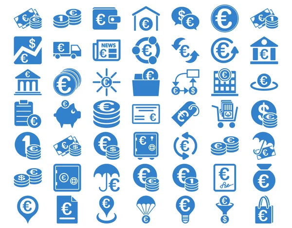 Euro Banking Icons — Stock Vector