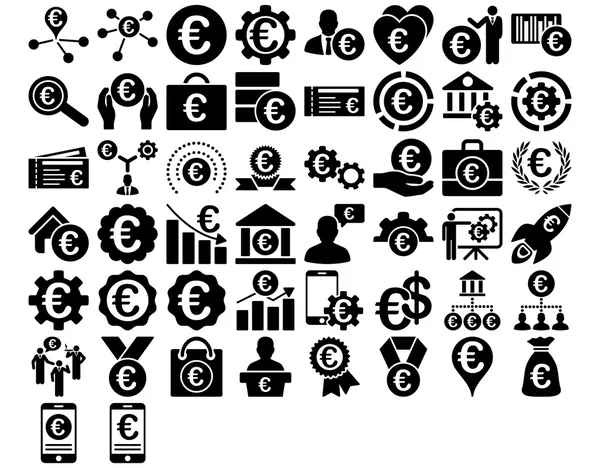 Euro-Wirtschaftssymbole — Stockvektor