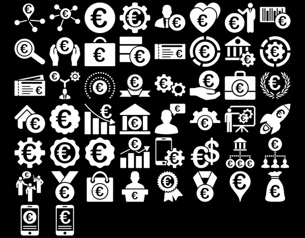 De pictogrammen van de bedrijfs van de euro — Stockvector