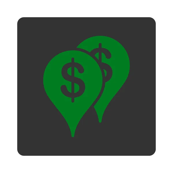 Bank locations icon — Stock Photo, Image