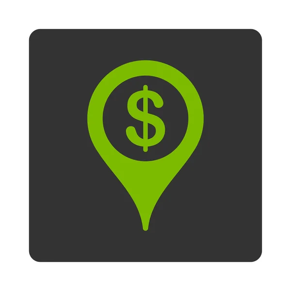 Bank location icon — Stock Photo, Image
