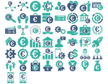 Euro iş ikonları/simgeleri