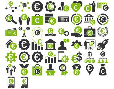 Euro iş ikonları/simgeleri