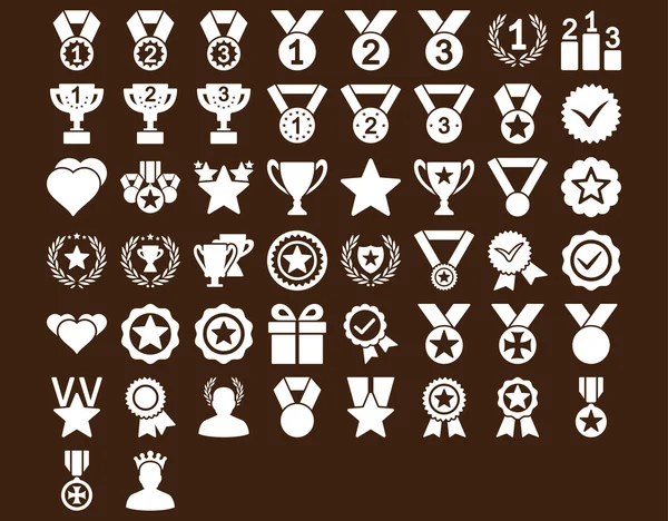 Concurrentie en Awards pictogrammen — Stockvector