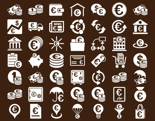 Euro Banking Icons — Stock Vector