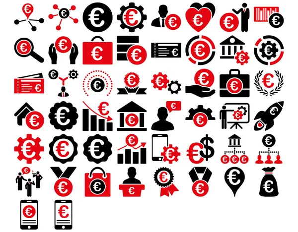 Icônes Euro Business — Image vectorielle