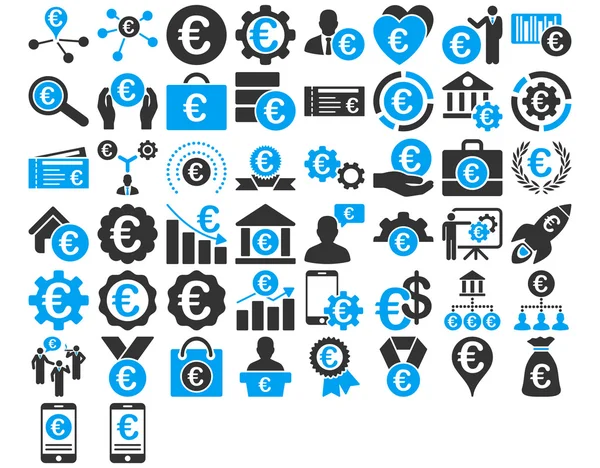 Icônes Euro Business — Image vectorielle