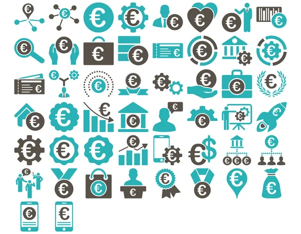 Euro-Wirtschaftssymbole — Stockvektor