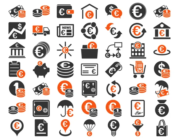 Euro Banking Icons — Stock Vector