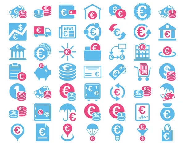 Euro Banking Icons — Stock Vector