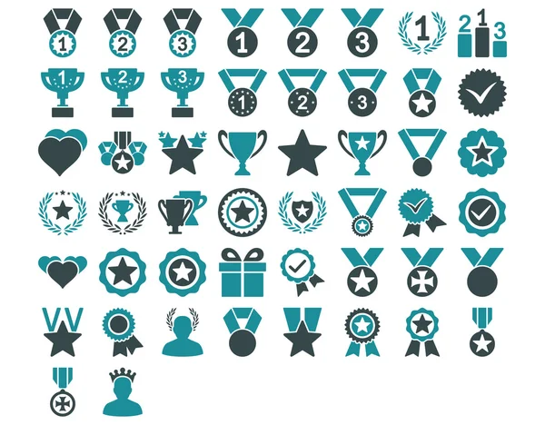 Concurrentie en Awards pictogrammen — Stockvector