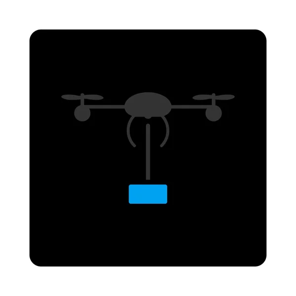 Copter pictogram zending — Stockvector