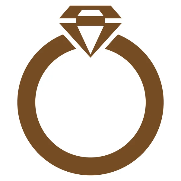 Icona con anello di diamanti dal set di commercio — Vettoriale Stock