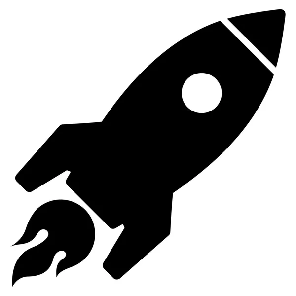 Ícone de lançamento de foguetes do conjunto de comércio — Vetor de Stock