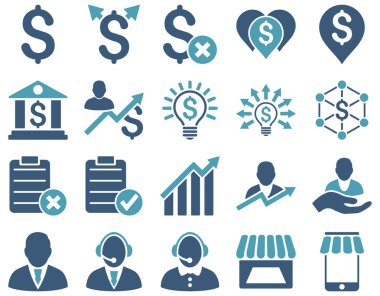 Ticaret iş ve banka hizmet Icon set