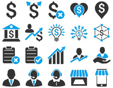 Ticaret iş ve banka hizmet Icon set