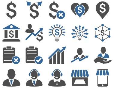 Ticaret iş ve banka hizmet Icon set