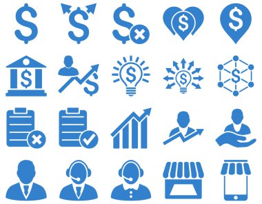 Ticaret iş ve banka hizmet Icon set
