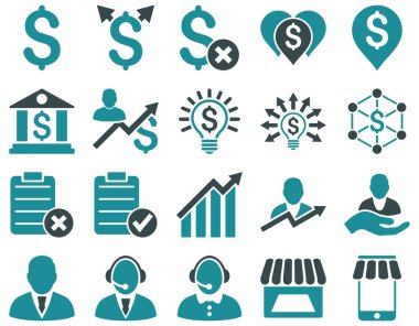 Ticaret iş ve banka hizmet Icon set