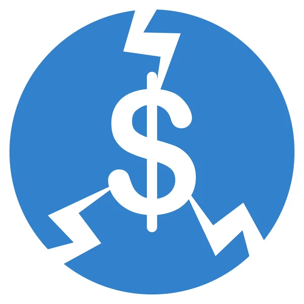 Ícone de falha financeira do conjunto de comércio — Fotografia de Stock