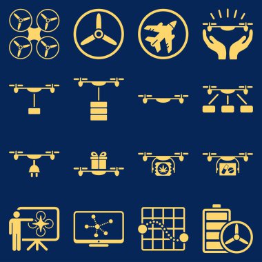 Drone sevkiyat simge seti