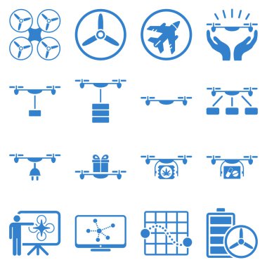 Drone sevkiyat simge seti