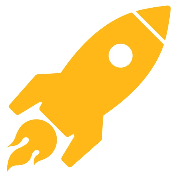Rakéta elindítását ikon meghatározott kereskedelmi — Stock Vector