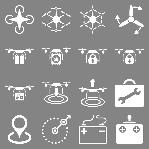 Hava helikopter düz Icon set — Stok fotoğraf