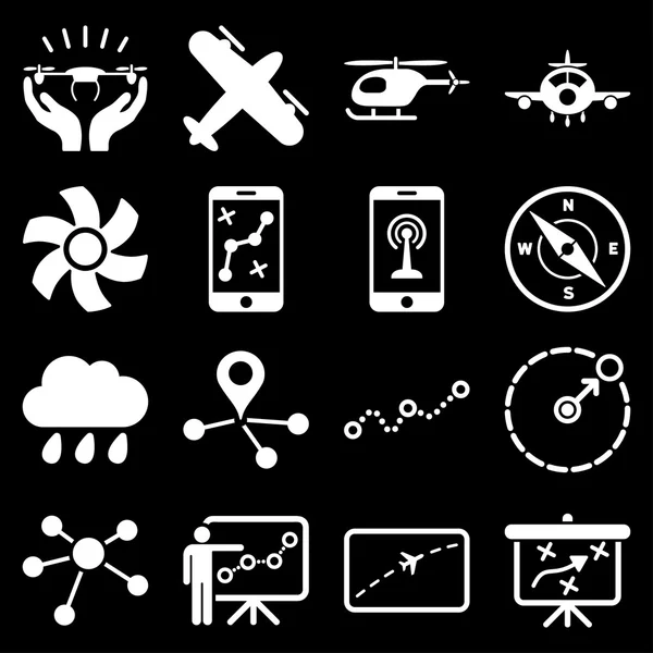 Aircraft navigation icon set — Stock Photo, Image