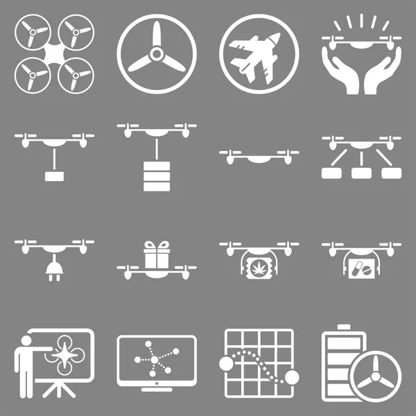 Conjunto de iconos de envío de drones —  Fotos de Stock