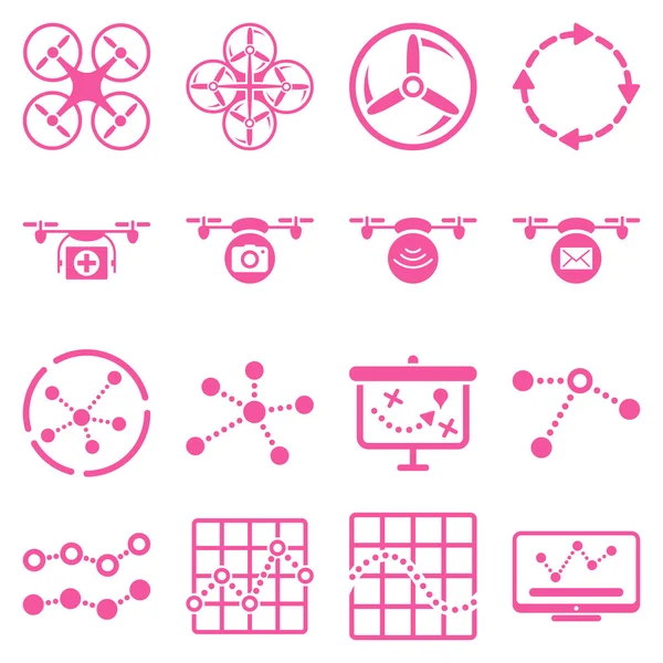 Conjunto de ícones de navegação quadcopter — Fotografia de Stock