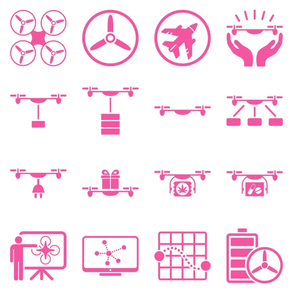 Conjunto de iconos de envío de drones — Foto de Stock