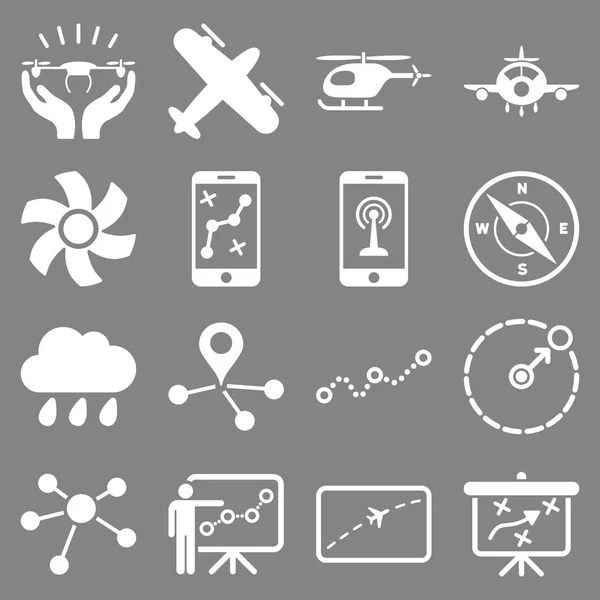 Set di icone di navigazione aerea — Foto Stock