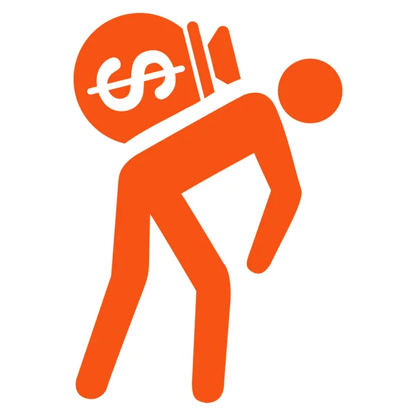 Icono de mensajero de dinero de Commerce Set —  Fotos de Stock