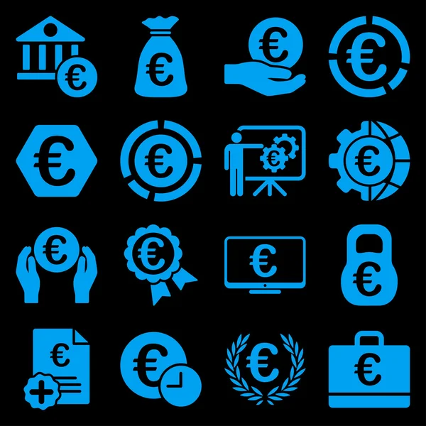 Euro bancaire activiteiten en service tools pictogrammen — Stockvector