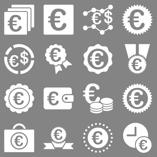 Ikony nástroje euro bankovní obchody a služby — Stock fotografie