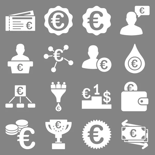 Euro banking business and service tools icons — Stock Photo, Image