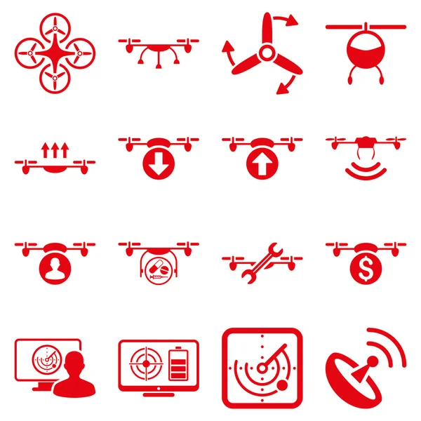 Set di icone del servizio Quadcopter — Foto Stock