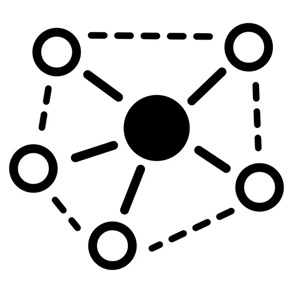 Molecuul Links pictogram — Stockvector