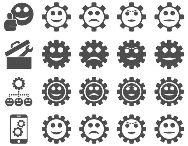 Tools and Smile Gears Icons — Stock Photo, Image