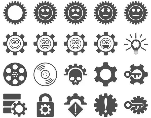 Tools and Smile Gears Icons — Stock Photo, Image