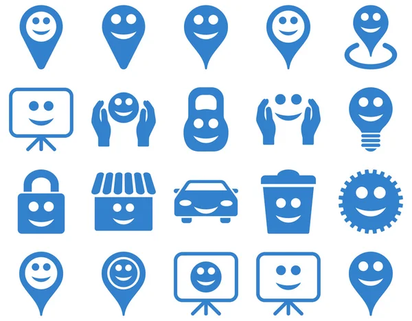 Tools, options, smiles, objects icons — Stock Photo, Image