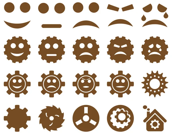 Tools and Smile Gears Icons — Stock Photo, Image