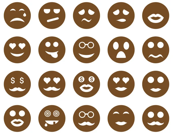 Iconos de sonrisa y emoción — Foto de Stock