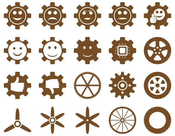 Tools and Smile Gears Icons — Stock Photo, Image