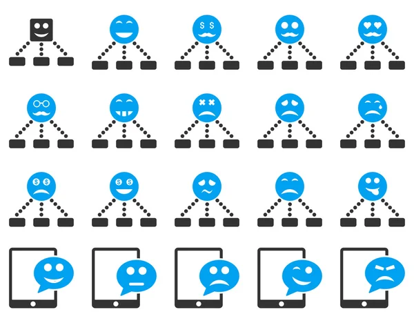 Emotion hierarchy and SMS icons — Stock Photo, Image