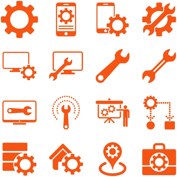 Options and service tools icon set — Stock Vector