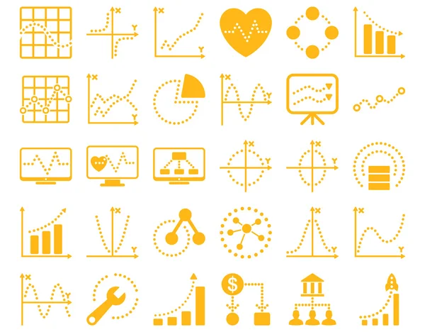 Punktierte Charts-Symbole — Stockvektor