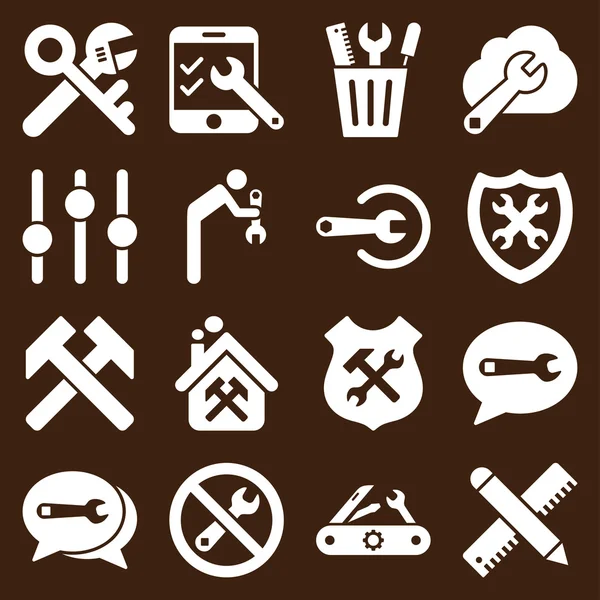 Optionen und Service Tools Icon Set — Stockfoto