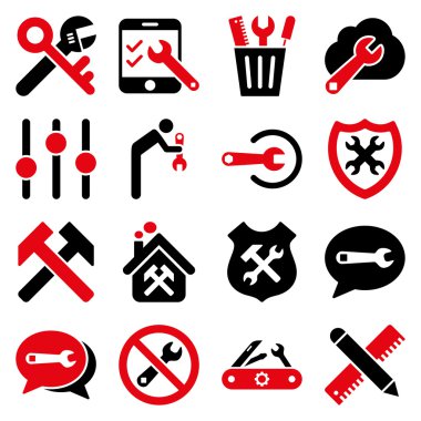 Seçenekleri ve hizmet araçları simge seti